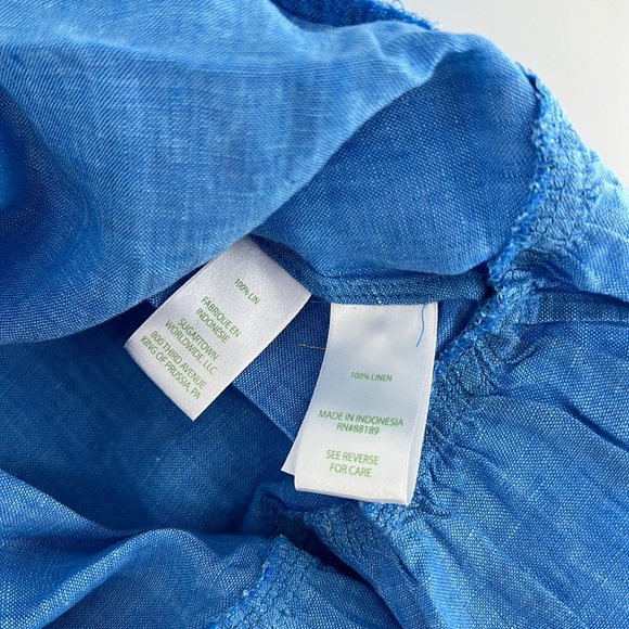 Lilly Pulitzer Women's Linley Collared Coverup in Beckon Blue x Sea Salt Size M - Picture 5 of 10